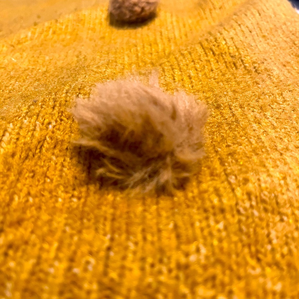 Zara pullover sweater with PomPoms